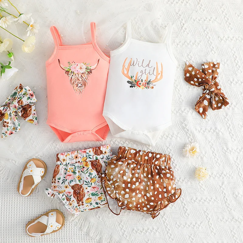 2023 New Baby Clothes Sets Sleeveless O Neck Print Cow Floral Pink 2 Piece Sets Designer Casual Boys Clothes Sets 0-2T
2023 New Baby Clothes Sets Sleeveless O Neck Print Cow Floral Pink 2 Piece Sets Designer Casual Boys Clothes Sets 0-2T