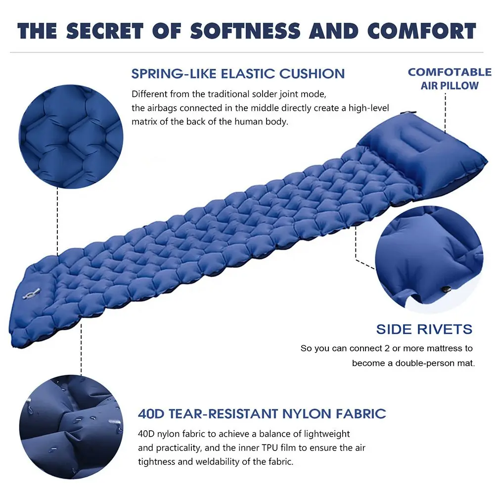 Camping Set Outdoor Sleeping Pad Max.200kg/440lb Nylon TPU 1set Blue Enough For 1-2 Person Mountaineering Camping Brand New
Camping Set Outdoor Sleeping Pad Max.200kg/440lb Nylon TPU 1set Blue Enough For 1-2 Person Mountaineering Camping Brand New