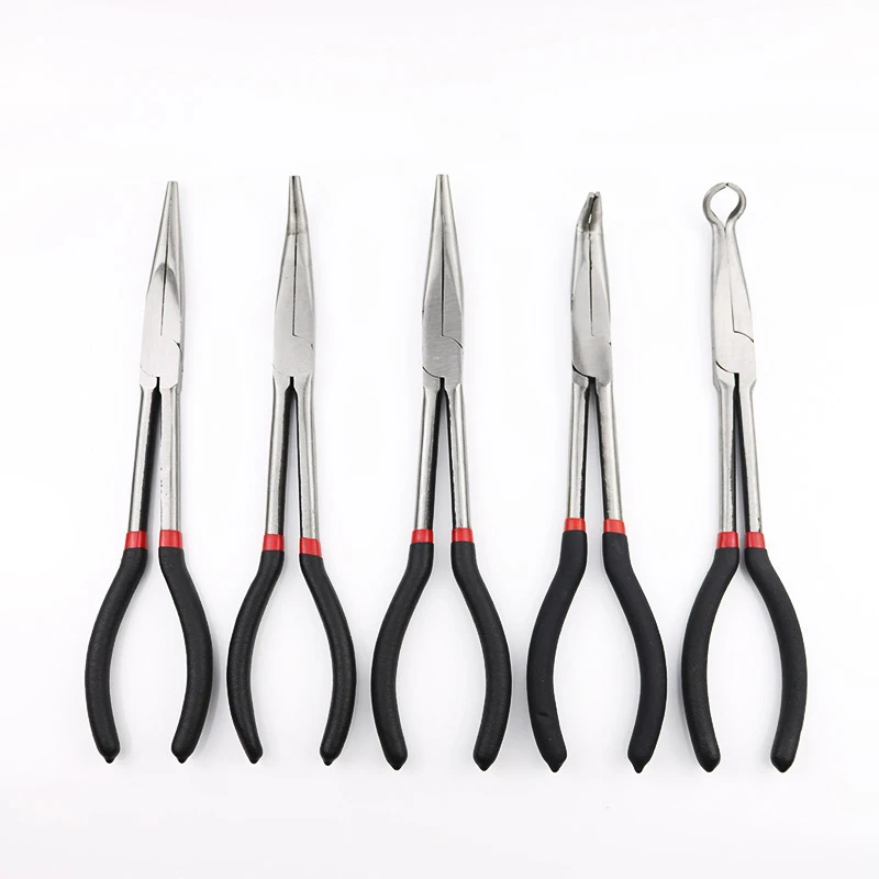 11" Extra Long Nose Pliers Straight 45 Or 90 Degrees Bent Nose Round Nose Pliers
11" Extra Long Nose Pliers Straight 45 Or 90 Degrees Bent Nose Round Nose Pliers