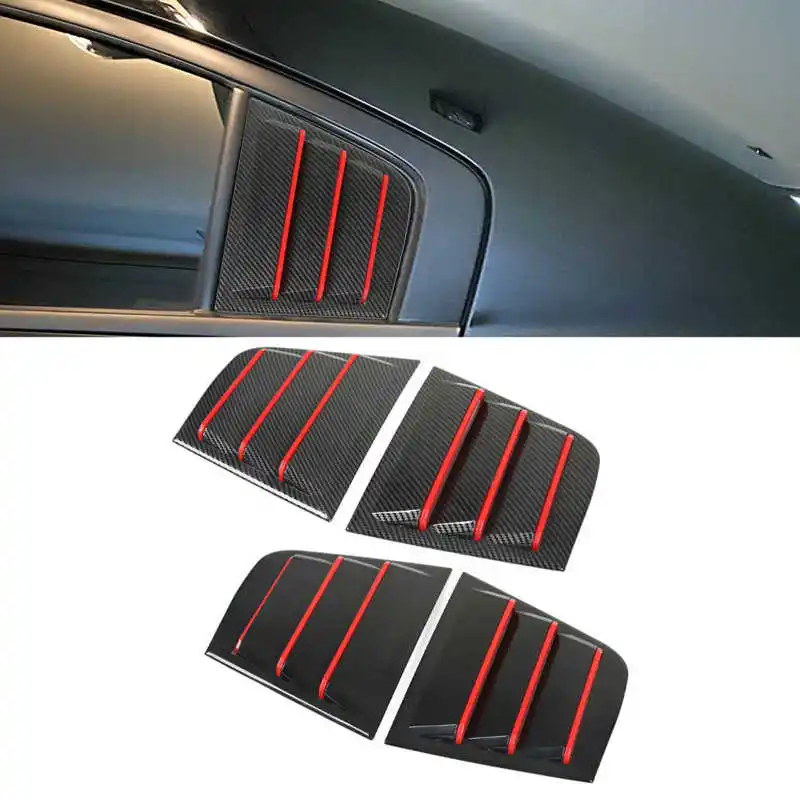 

Car Rear Side Window Louver Exterior Metal Air Vent Scoop Shades Cover Blind Replacement for Dodge Charger 2015‑2022