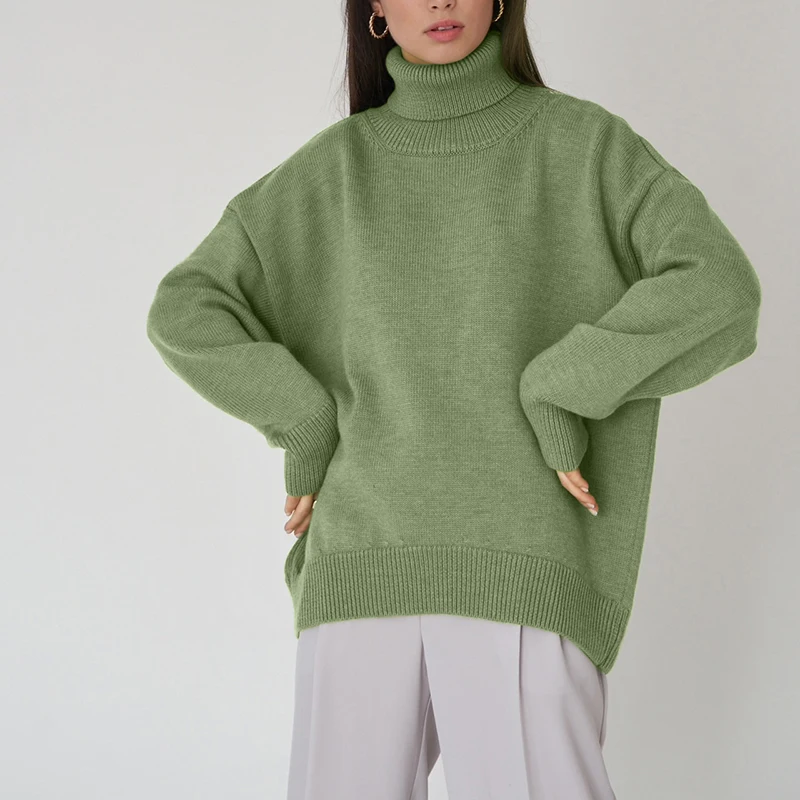 ZELI Winter Turtle Neck Sweater Women 2022 New Elegant Thick Warm Knitted Pullover Loose Basic Lazy Oaf Knitwear Female Jumper
ZELI Winter Turtle Neck Sweater Women 2022 New Elegant Thick Warm Knitted Pullover Loose Basic Lazy Oaf Knitwear Female Jumper