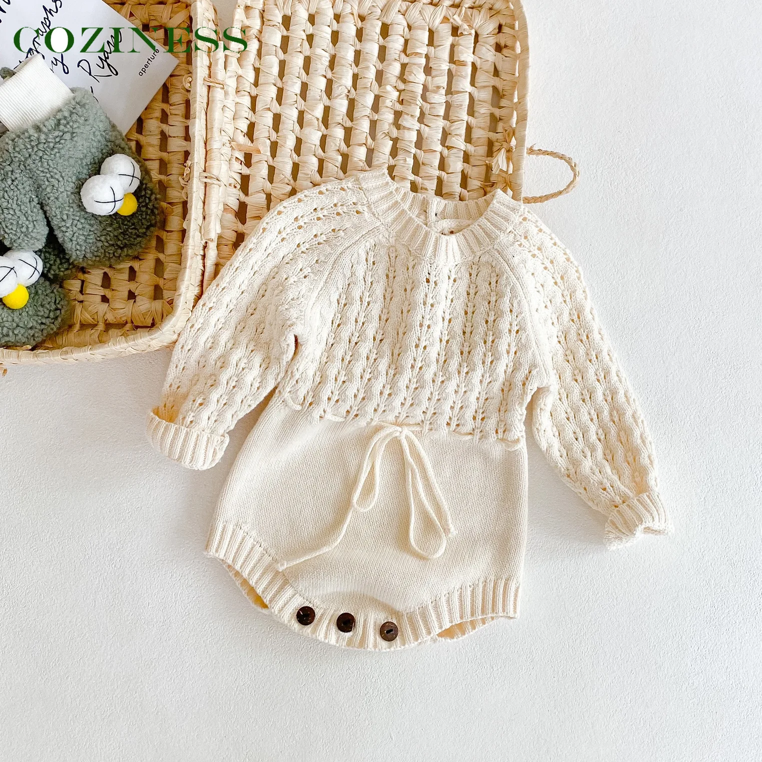 Newborn Baby Romper Comfortable Cotton Knitted Hollow Solid Color Waist Tie Triangle Pullover Jumpsuit Kid Casual Go Out Clothes
Newborn Baby Romper Comfortable Cotton Knitted Hollow Solid Color Waist Tie Triangle Pullover Jumpsuit Kid Casual Go Out Clothes