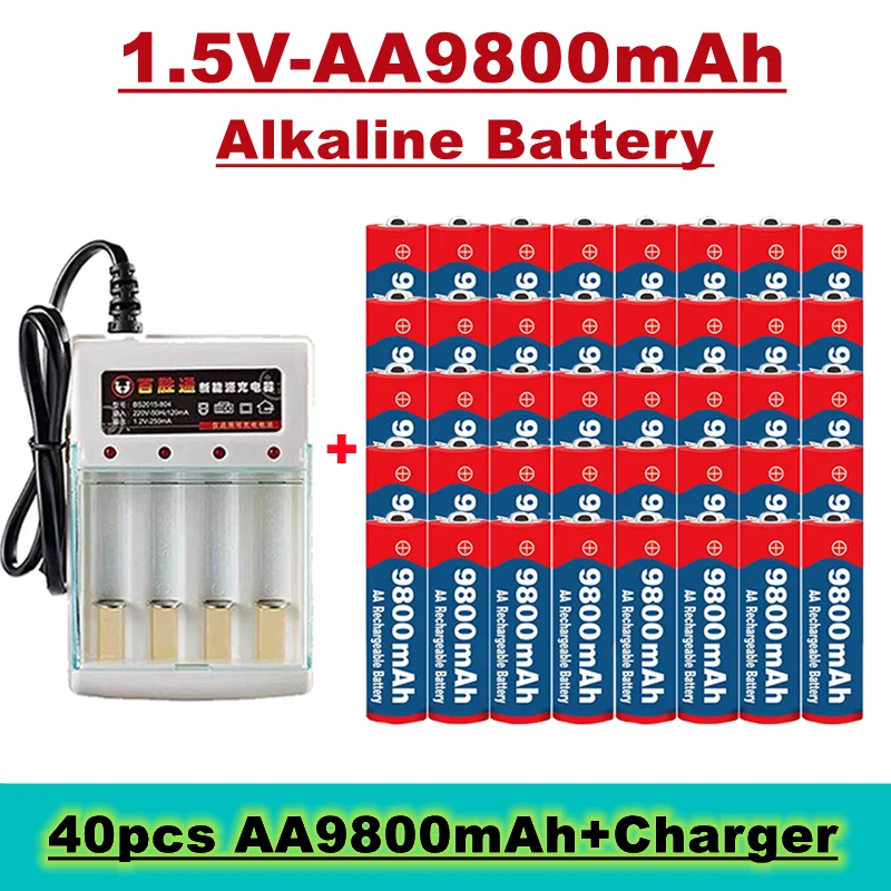 AA rechargeable battery, 1.5V 9800mah, alkaline battery, suitable for toys, remote controls, alarm clocks,etc.,sold with charger
AA rechargeable battery, 1.5V 9800mah, alkaline battery, suitable for toys, remote controls, alarm clocks,etc.,sold with charger