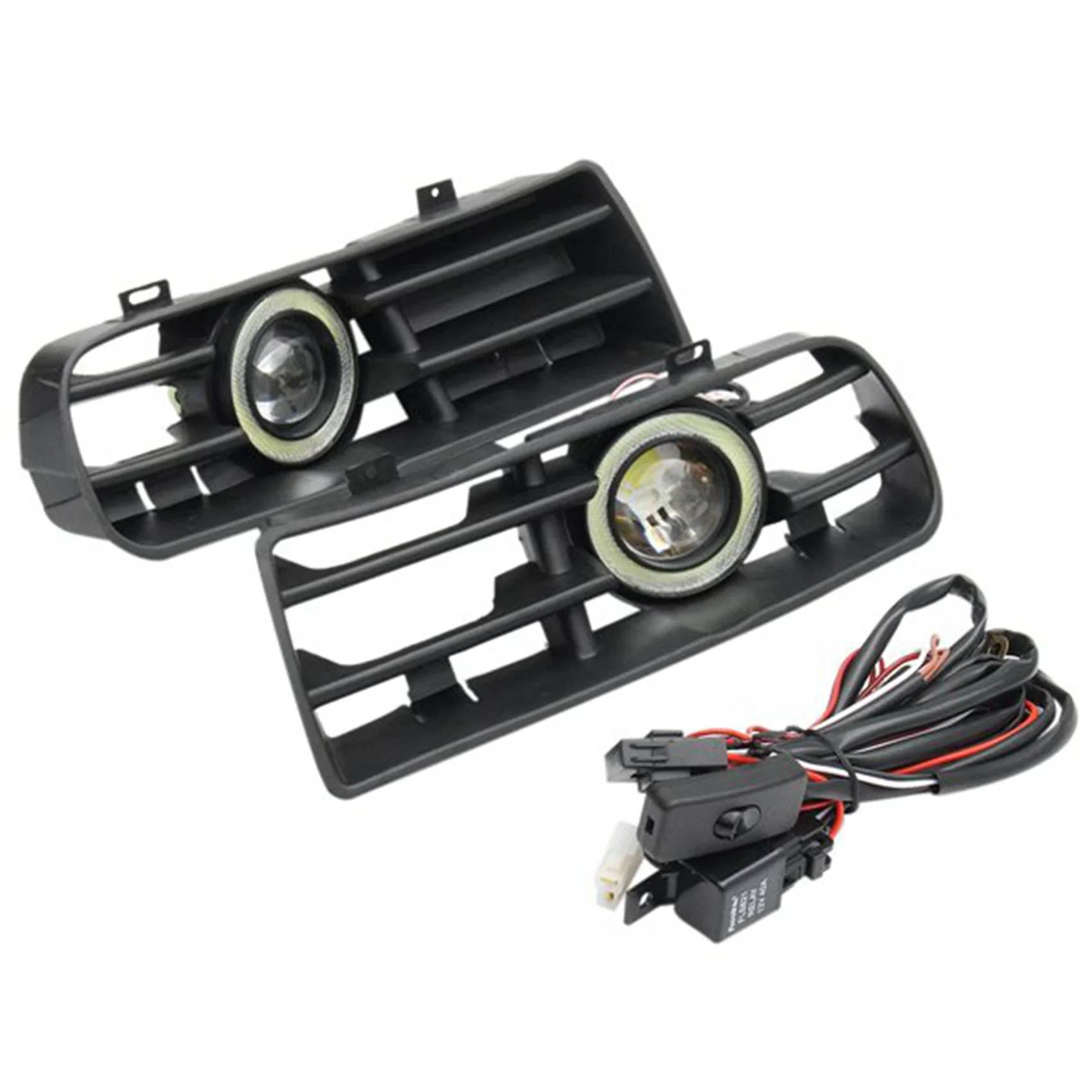 1Pair Angel Eye Daytime Running Light Fog Lights Grille LED Lamp with Wire Kit for MK4
1Pair Angel Eye Daytime Running Light Fog Lights Grille LED Lamp with Wire Kit for MK4