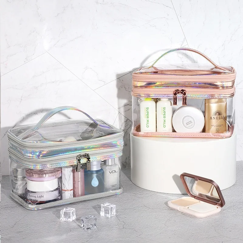 Cosmetic Bag Portable Transparent Makeup Bag Storage Case Handbag for Toiletries Cosmetics Travel Organizer
Cosmetic Bag Portable Transparent Makeup Bag Storage Case Handbag for Toiletries Cosmetics Travel Organizer