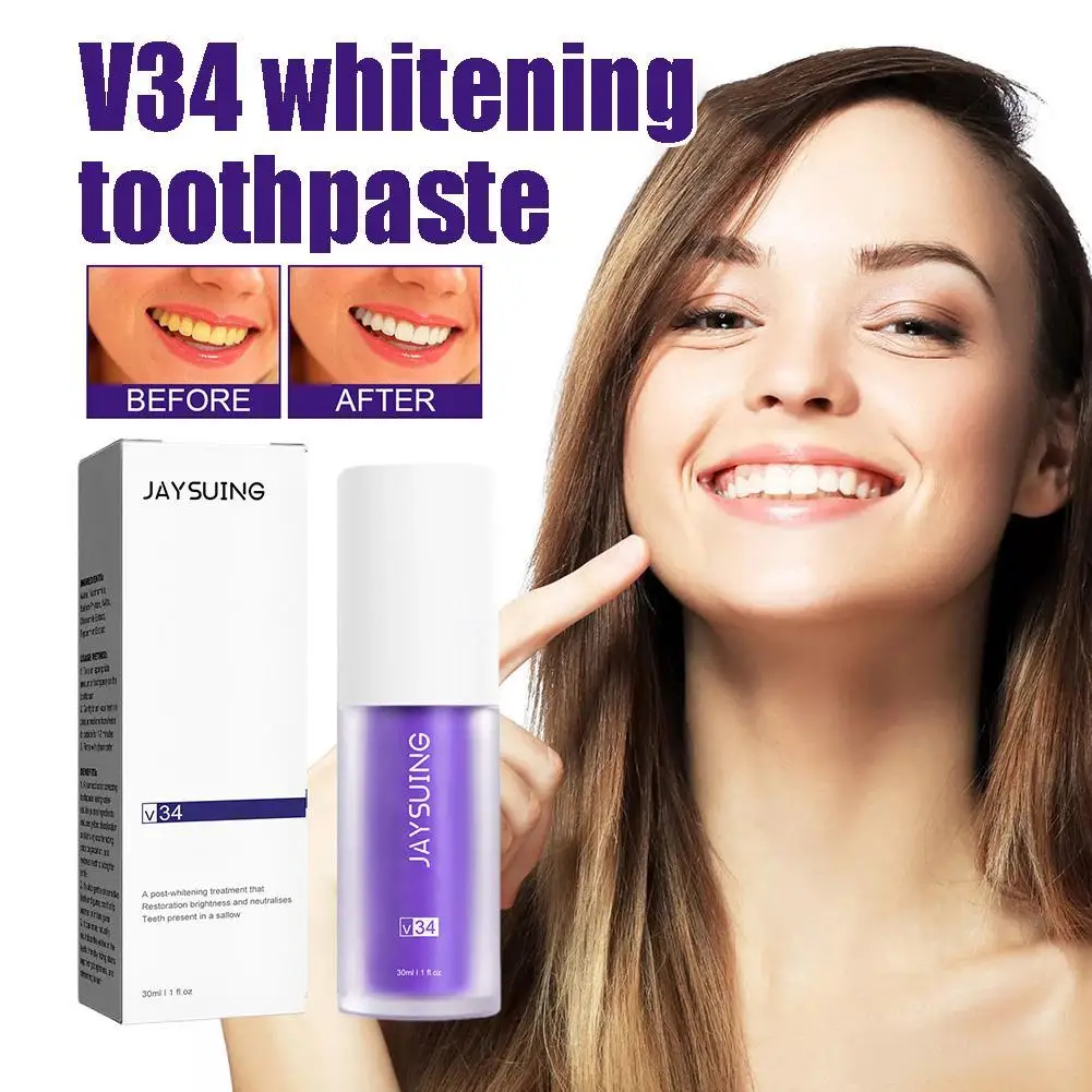 30ml Tooth Color Corrector Whitening Toothpaste Teeth Deep Cleaning Brightening Gel Mousse Remove Yellow Stain Gum Oral Care
30ml Tooth Color Corrector Whitening Toothpaste Teeth Deep Cleaning Brightening Gel Mousse Remove Yellow Stain Gum Oral Care