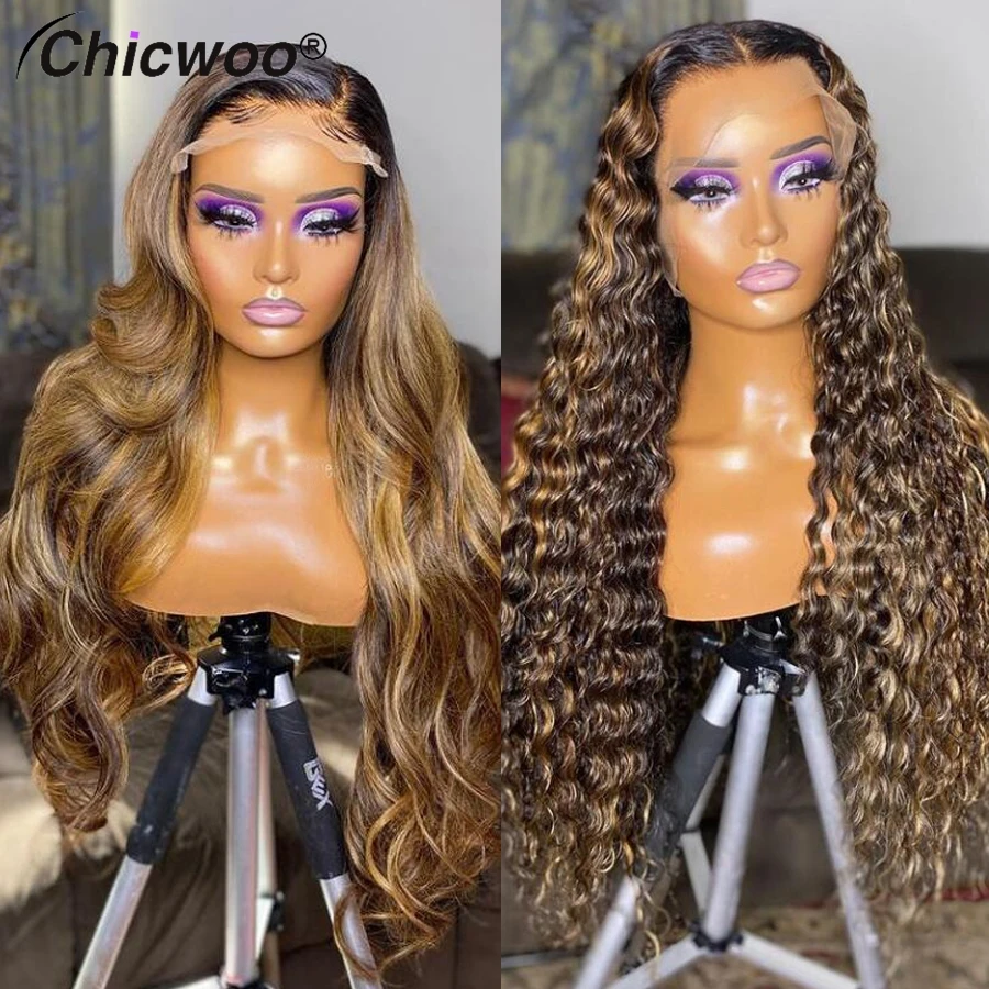 CHICWOO 30 32 34 Inch Highlight Ombre Honey Brown Wig Deep Curly Human Hair 13x6 13x4 Body Wave Lace Frontal Wigs Preplucked
CHICWOO 30 32 34 Inch Highlight Ombre Honey Brown Wig Deep Curly Human Hair 13x6 13x4 Body Wave Lace Frontal Wigs Preplucked