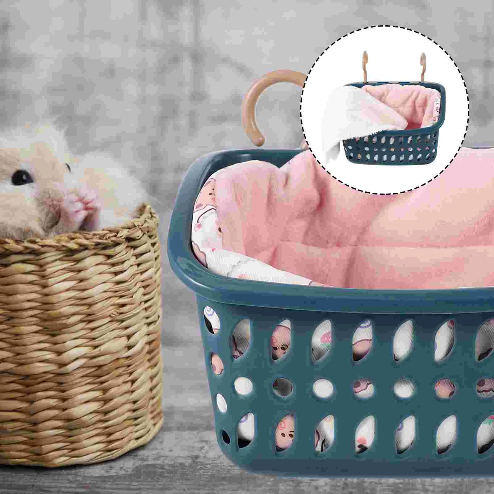 

Hamster Hammock Plush Hideout Hedgehog Cage Lovely Nest Warm Small Pet Winter House Beds Figure Toys