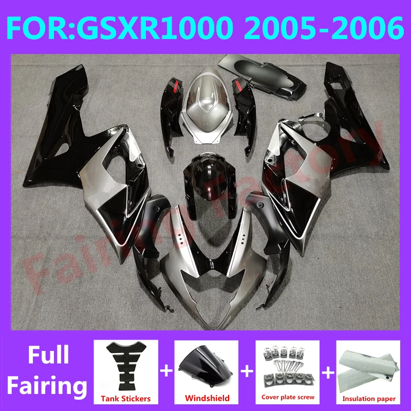 NEW ABS Motorcycle Whole Fairing kit fit for GSXR1000 GSXR 1000 05 06 GSX-R1000 K5 2005 2006 full Fairings kits set black silver
NEW ABS Motorcycle Whole Fairing kit fit for GSXR1000 GSXR 1000 05 06 GSX-R1000 K5 2005 2006 full Fairings kits set black silver