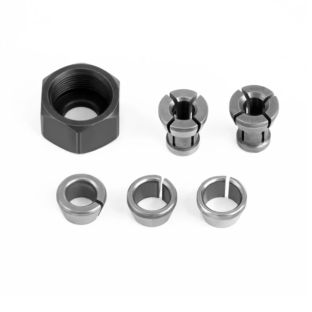6pc M17 Collet Chuck Adapter With Nut Engraving Trimming Machine Electric Router Applicable To Engraving Machine
6pc M17 Collet Chuck Adapter With Nut Engraving Trimming Machine Electric Router Applicable To Engraving Machine