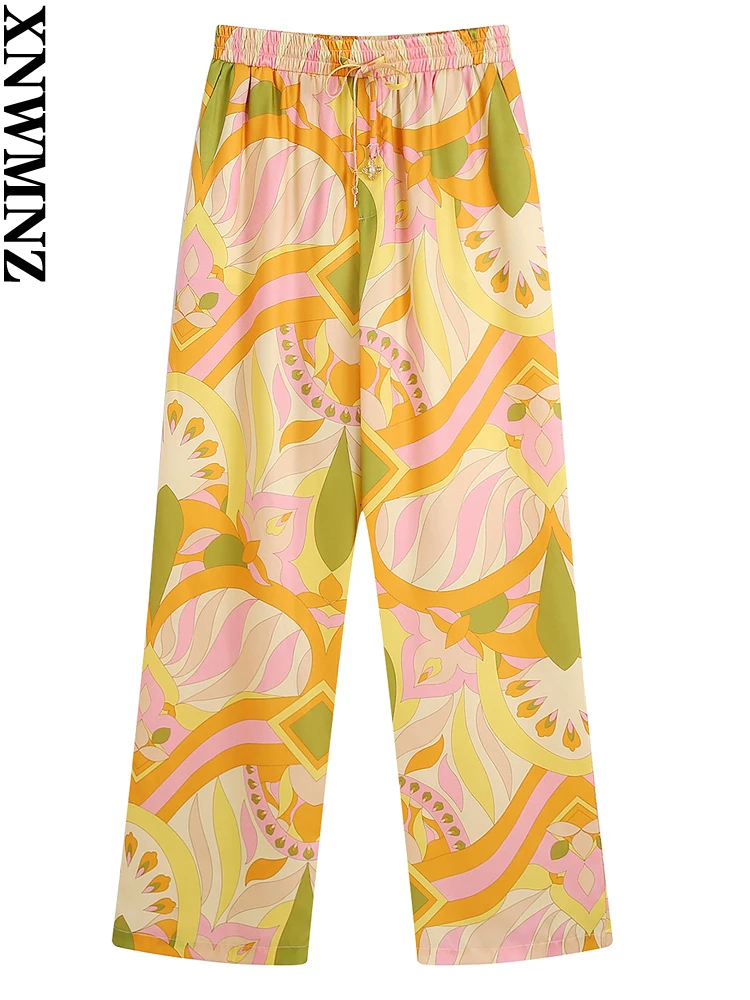 XNWMNZ ladies fashion printed trousers female Vintage high waist elastic waistband adjustable drawstrings wide leg loose pants
XNWMNZ ladies fashion printed trousers female Vintage high waist elastic waistband adjustable drawstrings wide leg loose pants