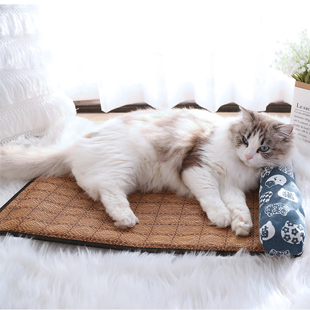 Pet Cooling Rattan Mat Summer Cool Pet Mat Rattan Material Cold Feeling Easy To Clean Cat Dog Bed With Pillow Chin Pad Accessory
Pet Cooling Rattan Mat Summer Cool Pet Mat Rattan Material Cold Feeling Easy To Clean Cat Dog Bed With Pillow Chin Pad Accessory
