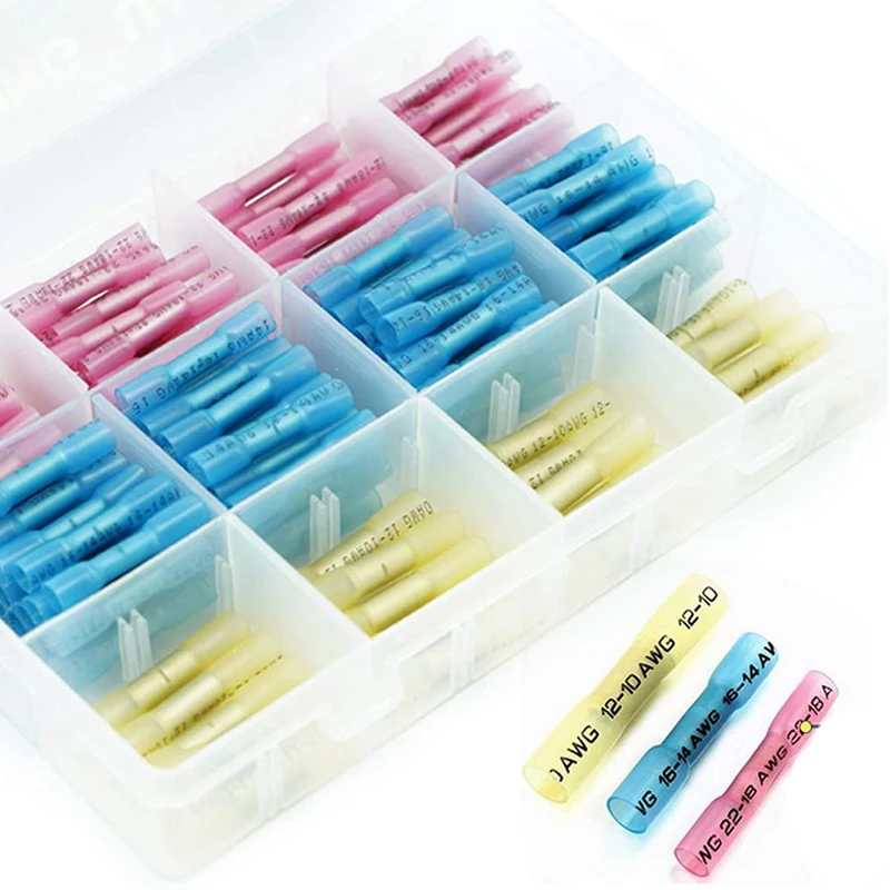 200Pcs Assorted Crimp Terminals Electrical Heat Shrink Wire Connectors Red Blue Yellow wire butt connector electrical connector
200Pcs Assorted Crimp Terminals Electrical Heat Shrink Wire Connectors Red Blue Yellow wire butt connector electrical connector