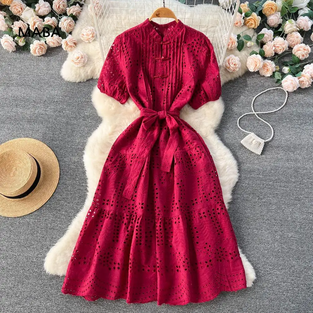 Летнее женское Хлопковое платье с вырезами и коротким рукавом-фонариком, женское элегантное милое Свободное длинное ТРАПЕЦИЕВИДНОЕ ПЛАТЬЕ средней длины высокого качества, модель 2023 года
Летнее женское Хлопковое платье с вырезами и коротким рукавом-фонариком, женское элегантное милое Свободное длинное ТРАПЕЦИЕВИДНОЕ ПЛАТЬЕ средней длины высокого качества, модель 2023 года