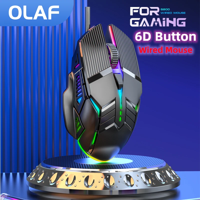 S800 Gaming Mouse 6 Button 4-Speed DPI Optional Silent Or Sound USB Wired Mouse LED Backlight For PC Laptop Notebook Computer
S800 Gaming Mouse 6 Button 4-Speed DPI Optional Silent Or Sound USB Wired Mouse LED Backlight For PC Laptop Notebook Computer