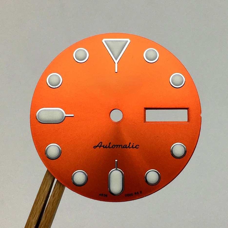 S 28.5mm Watch Dial Modified Dial Double Calendar Literally Adapted To NH36A Calibre SK007 Double Calendar Orange
S 28.5mm Watch Dial Modified Dial Double Calendar Literally Adapted To NH36A Calibre SK007 Double Calendar Orange