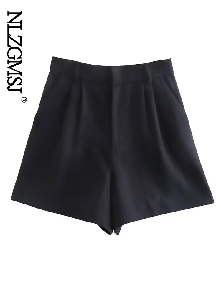 Nlzgmsj 2022 Women Fashion Front Darts Side Pockets Shorts Vintage High Waist Zipper Fly Female Short Pants Mujer 202204
Nlzgmsj 2022 Women Fashion Front Darts Side Pockets Shorts Vintage High Waist Zipper Fly Female Short Pants Mujer 202204