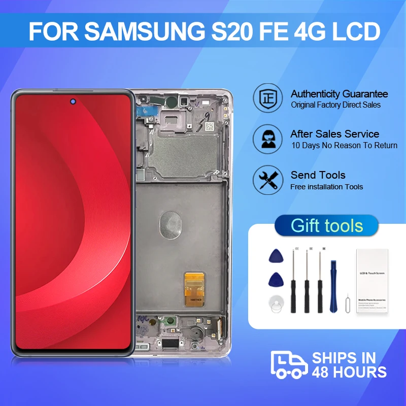 1Pcs 6.5 Inch G780 Display For Samsung Galaxy S20 FE Lcd With Touch Screen Digitizer G780B G780G G780F G781 Assembly With Tools
1Pcs 6.5 Inch G780 Display For Samsung Galaxy S20 FE Lcd With Touch Screen Digitizer G780B G780G G780F G781 Assembly With Tools