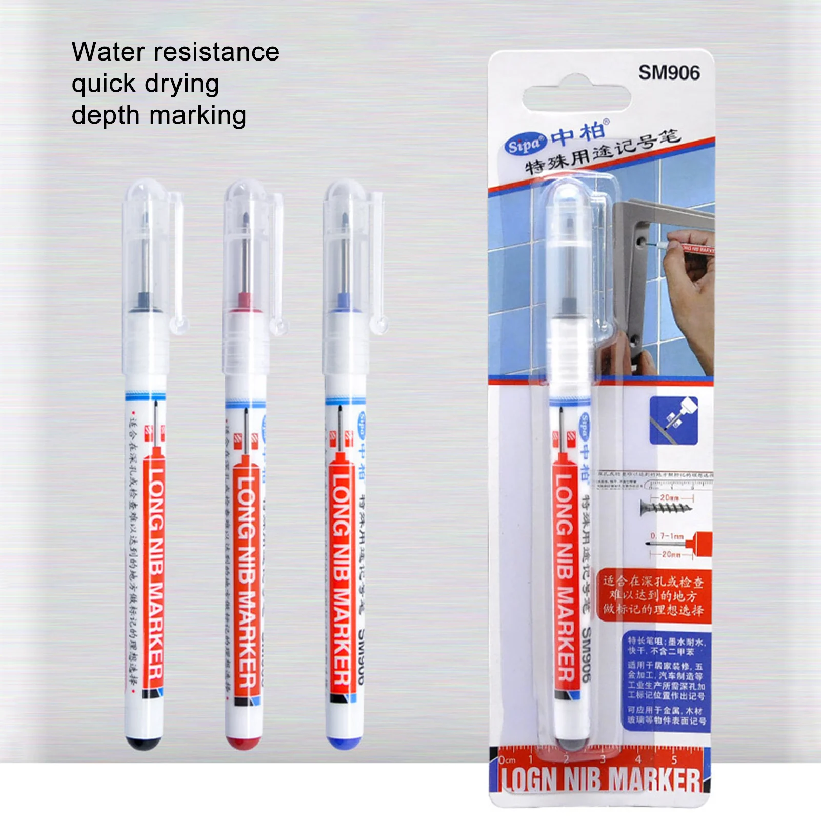 Construction Pencils Carpenter Pen Deep Reach Markers Long Head Markers Deep Hole Marker Pens Deep Drill Hole Long Nib Scriber
Construction Pencils Carpenter Pen Deep Reach Markers Long Head Markers Deep Hole Marker Pens Deep Drill Hole Long Nib Scriber