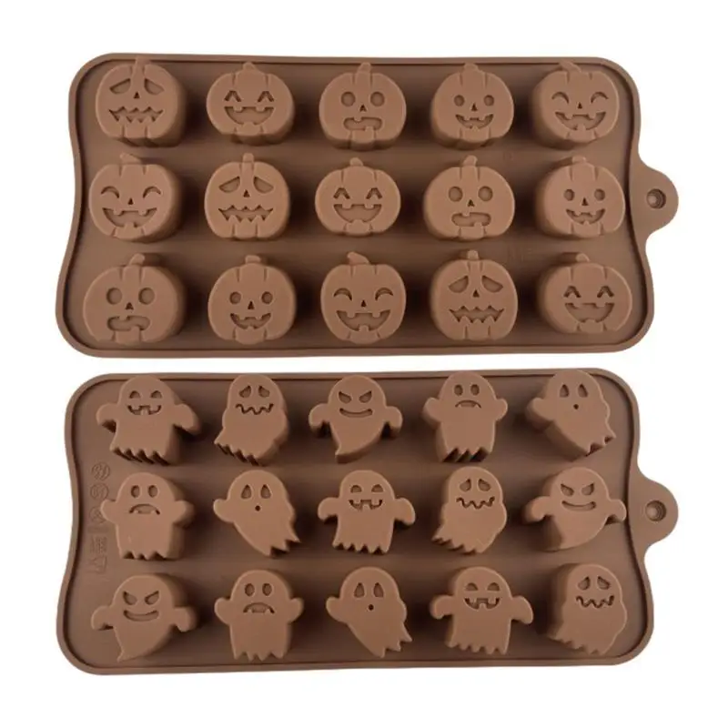 Silicone Halloween Candy Baking Molds 15 Cavity Pumpkin Ghost Resin Molds For Candy Jelly Ice Cube Cake Decoration Baking Mold
Silicone Halloween Candy Baking Molds 15 Cavity Pumpkin Ghost Resin Molds For Candy Jelly Ice Cube Cake Decoration Baking Mold