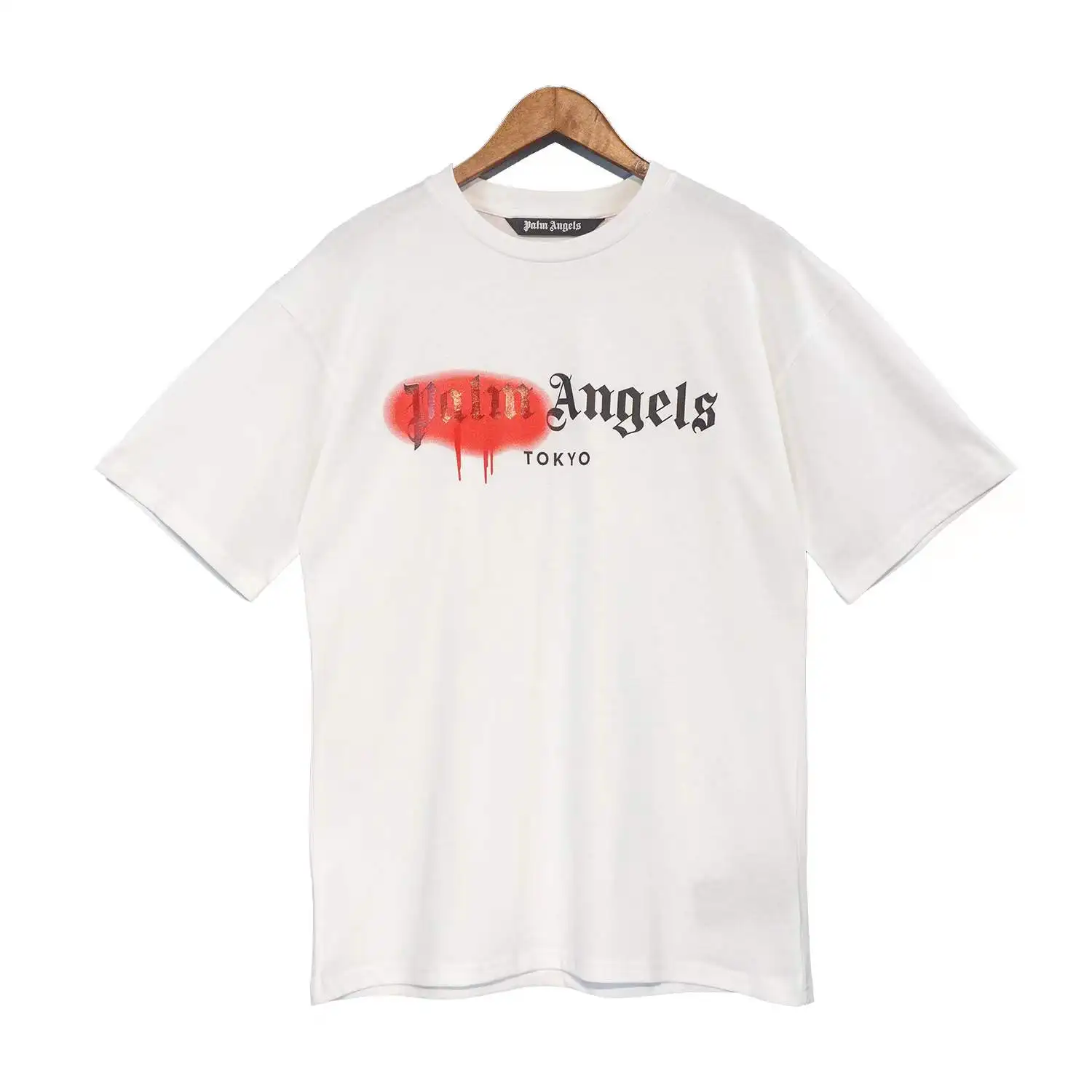 

Palm Angels Men T Shirt 100% Cotton Original Brand PA Women's T-shirt Summer graffiti Short Sleeve Harajuku Hip Hop Tees ss