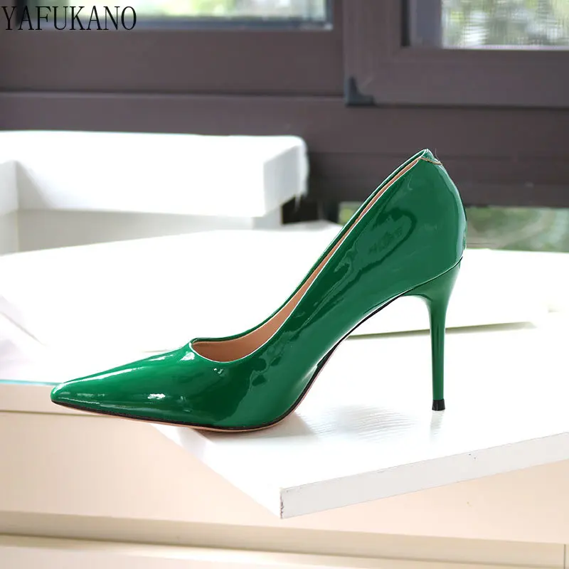Classic Basic Green Patent Leather High Heels Pointed Toe Stiletto Pumps Designer Nude Party Prom Shoes Black Work Shoe Handmade
Classic Basic Green Patent Leather High Heels Pointed Toe Stiletto Pumps Designer Nude Party Prom Shoes Black Work Shoe Handmade