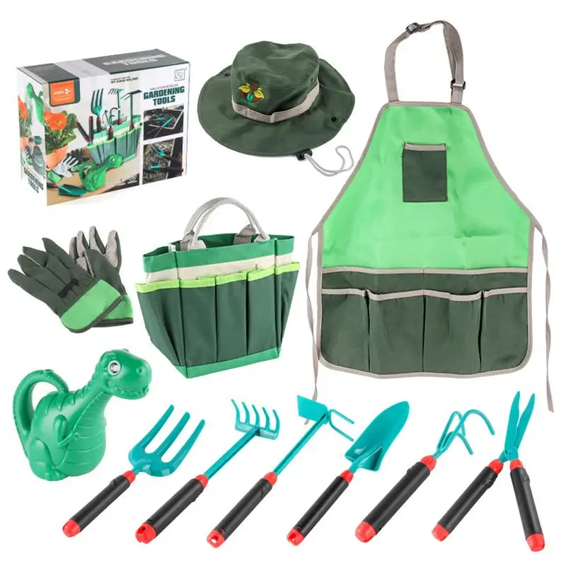 Kids Gardening Tool Set 11 Pieces Kids Garden Toys Garden Toys With Dinosaur Watering Can Hat Bag Scissor Gloves Hand Rake
Kids Gardening Tool Set 11 Pieces Kids Garden Toys Garden Toys With Dinosaur Watering Can Hat Bag Scissor Gloves Hand Rake