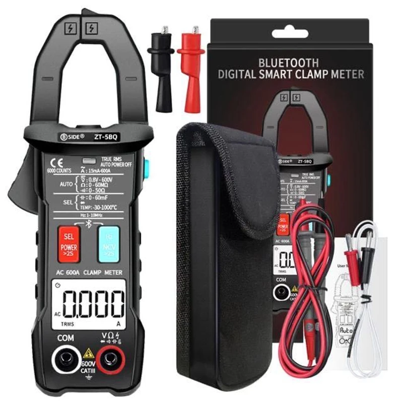 BSIDE ZT-5BQ Digital Clamp Meter Wireless Technology Smart Multimeter True RMS Voltmeter Ammeter Auto Rang Capacitor NCV Tester
BSIDE ZT-5BQ Digital Clamp Meter Wireless Technology Smart Multimeter True RMS Voltmeter Ammeter Auto Rang Capacitor NCV Tester