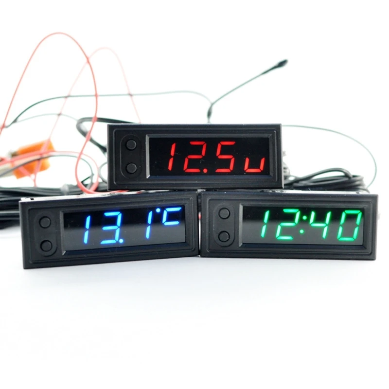 Adjustable Car Temperature Clock 12V 3 in 1 Thermometers Voltmeter Gauge Electronic Clock LED Digital Display LCD Screen
Adjustable Car Temperature Clock 12V 3 in 1 Thermometers Voltmeter Gauge Electronic Clock LED Digital Display LCD Screen