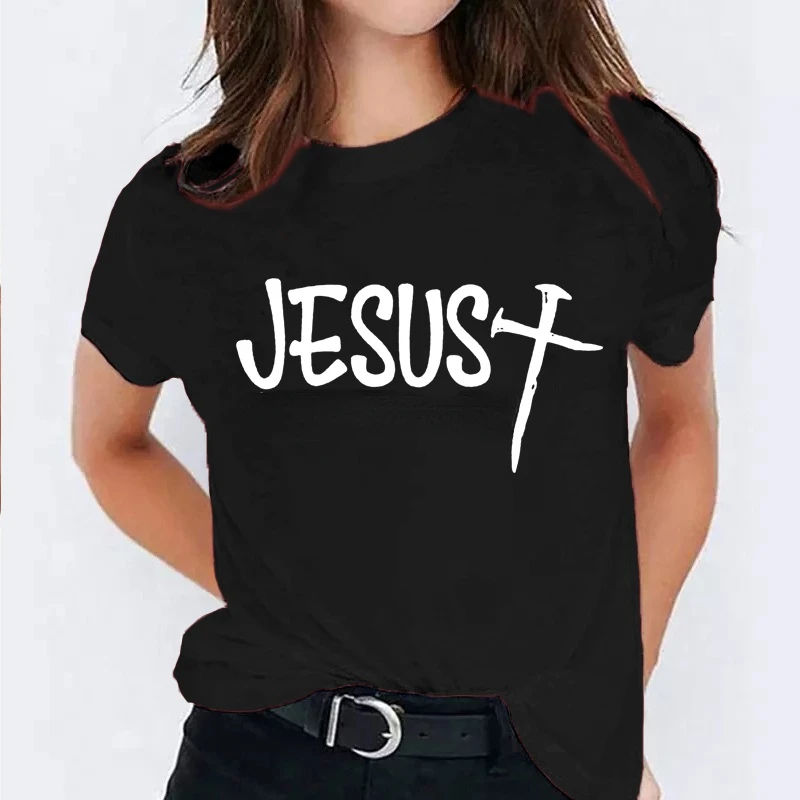 Summer Comfortable Cotton Christian Tee Shirt Funny Jesus Letter Short Sleeve Women's Fashion T Shirt Casual Blouse
Summer Comfortable Cotton Christian Tee Shirt Funny Jesus Letter Short Sleeve Women's Fashion T Shirt Casual Blouse