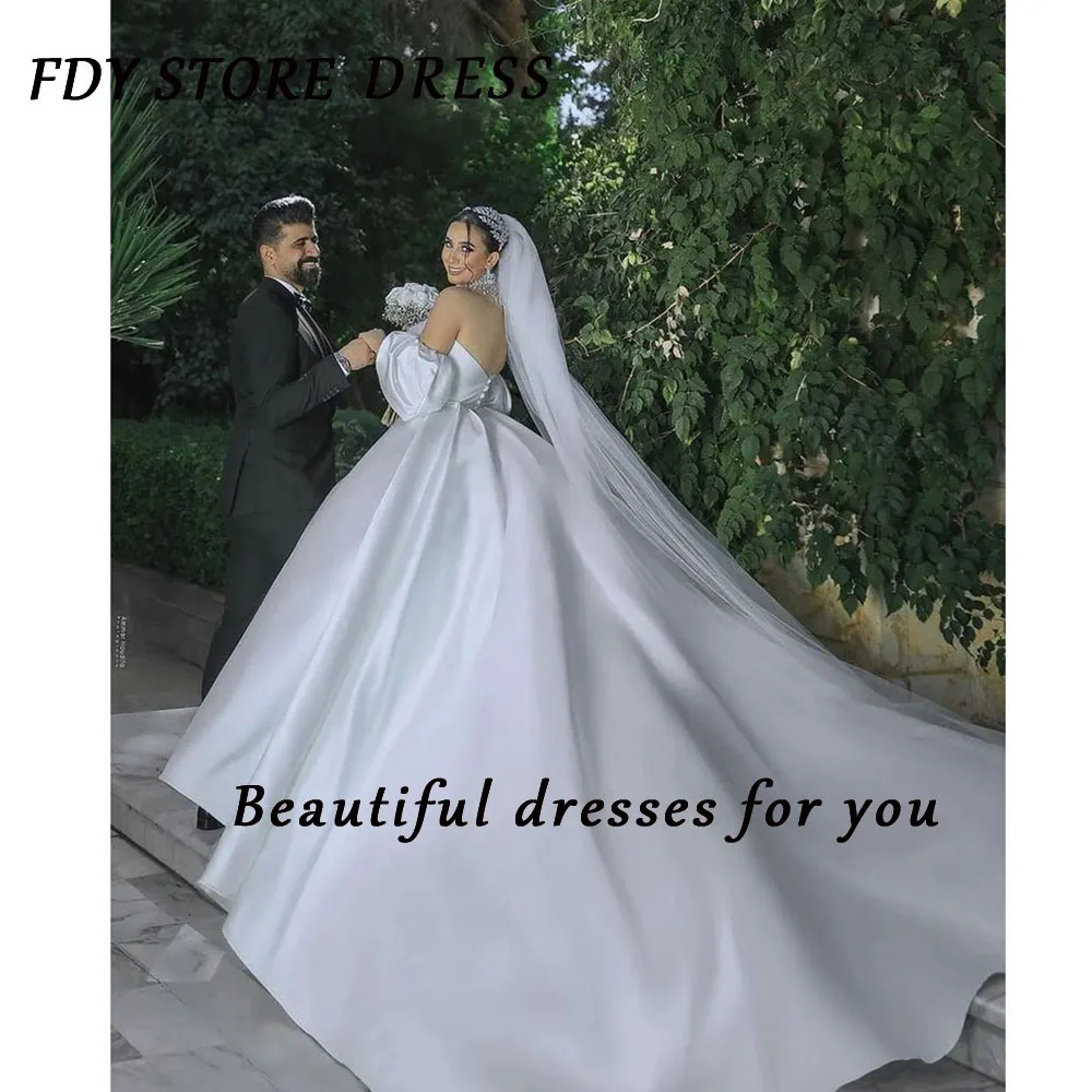 FDY Store Strapless Neckline A-line Cathedral Train Lace Up Wedding Novelty Suitable Muslim Dresses On Request Bespoke Occasion
FDY Store Strapless Neckline A-line Cathedral Train Lace Up Wedding Novelty Suitable Muslim Dresses On Request Bespoke Occasion