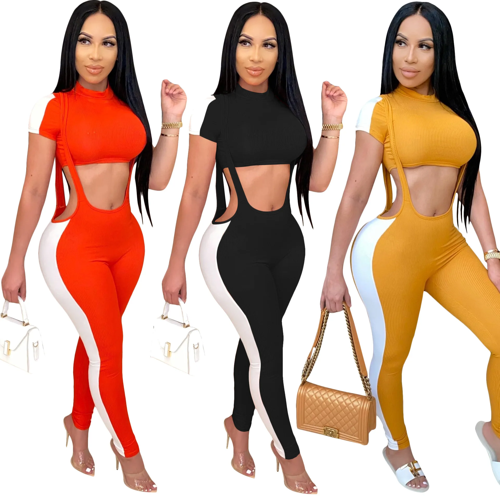 Wholesale Items For Business Womens Two Peice Sets Sexy Suspenders Stitching Tops And High Waist Stretchy Leggings Club Outfits
Wholesale Items For Business Womens Two Peice Sets Sexy Suspenders Stitching Tops And High Waist Stretchy Leggings Club Outfits