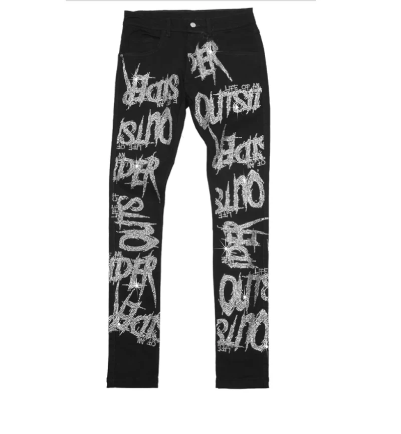 Skinny Slim Fit Hot Drill Punk streetwear Biker Trousers Men's Denim Pencil Pants Size28-40 Man Black Ripped Stretchy Jeans
Skinny Slim Fit Hot Drill Punk streetwear Biker Trousers Men's Denim Pencil Pants Size28-40 Man Black Ripped Stretchy Jeans