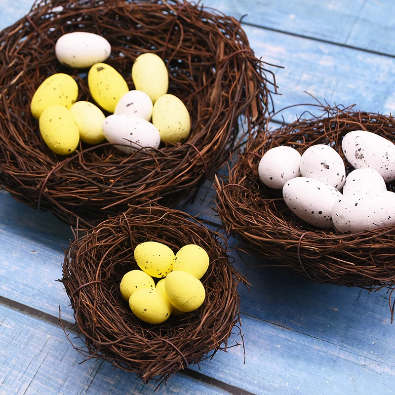 2022 New Easter Braided Rattan Nest Simulation Quail Egg Bird Nest Decoration Crafts for Easter Party Home Garden Decoration
2022 New Easter Braided Rattan Nest Simulation Quail Egg Bird Nest Decoration Crafts for Easter Party Home Garden Decoration