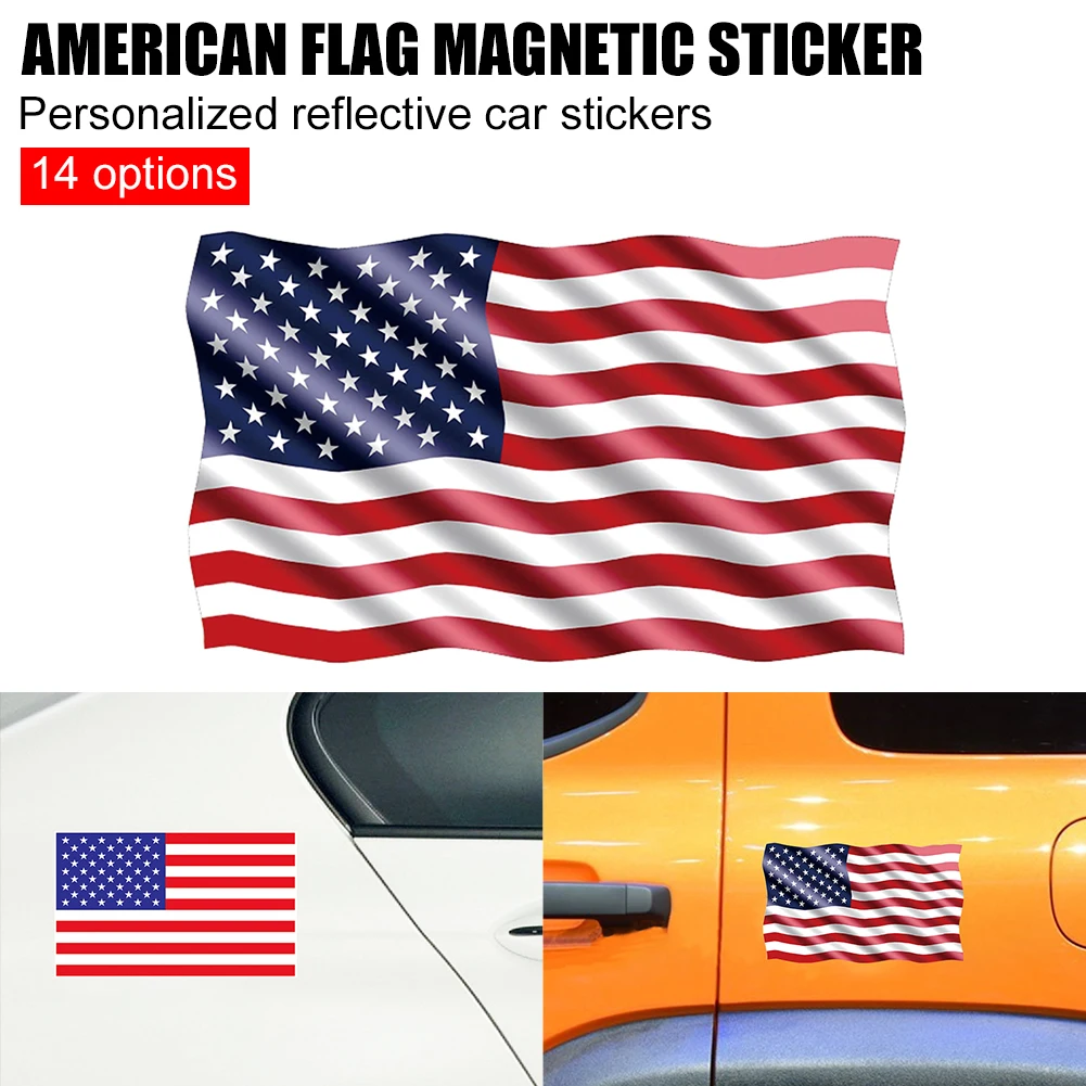 2Pcs Universal Car Sticker Magnetic USA Flag Car Decal Truck Stickers Stars and Stripes Car Styling Car Accessories High quality
2Pcs Universal Car Sticker Magnetic USA Flag Car Decal Truck Stickers Stars and Stripes Car Styling Car Accessories High quality