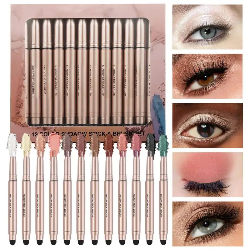 Eye Shadow Stick Glitter Shimmer 12 Colors Longlasting Waterproof Makeup Pencil Highlighter Contour Shimmer Cosmetic Tool
Eye Shadow Stick Glitter Shimmer 12 Colors Longlasting Waterproof Makeup Pencil Highlighter Contour Shimmer Cosmetic Tool