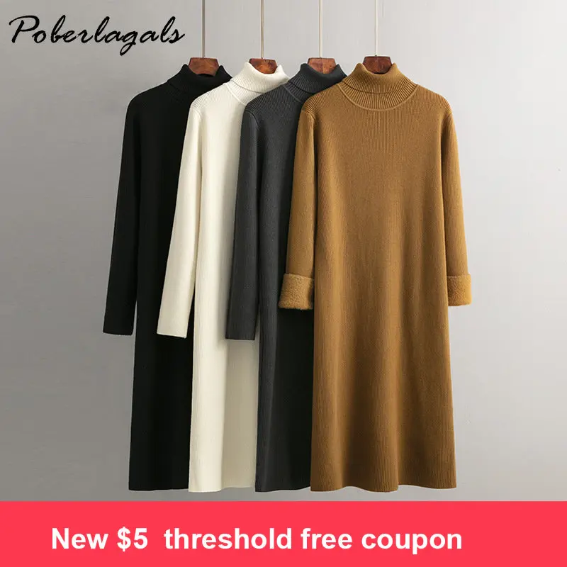 Цельные бархатные длинные вязаные женские платья-свитеры с высоким воротом осенне-зимнее платье-туника облегающий пуловер плотные теплые ... 
Цельные бархатные длинные вязаные женские платья-свитеры с высоким воротом осенне-зимнее платье-туника облегающий пуловер плотные теплые ...