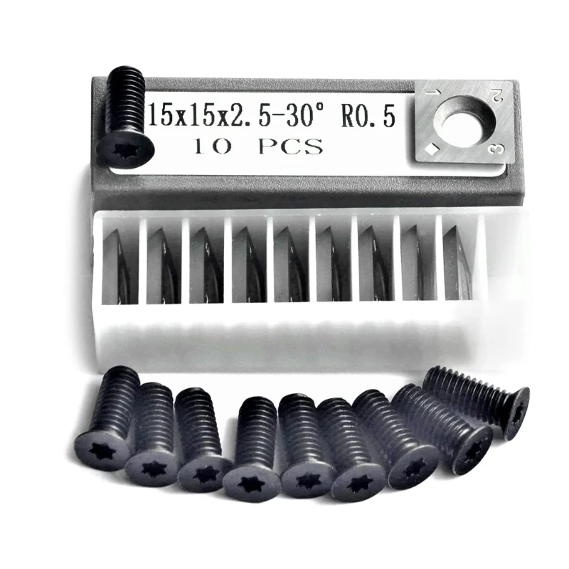 15mm Square Insert Cutter 15x15x2.5mm R0.5 for Woodturning Roughing Tool
15mm Square Insert Cutter 15x15x2.5mm R0.5 for Woodturning Roughing Tool