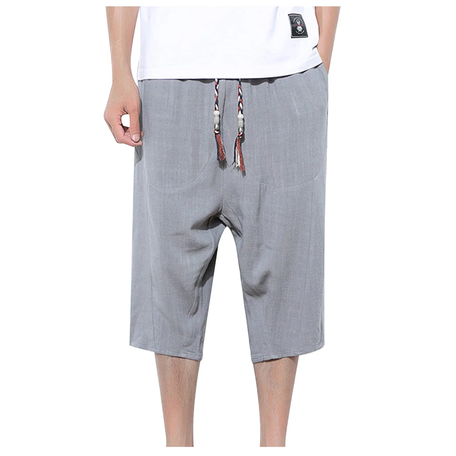 Men's Casual Solid Color Cotton Linen Drawstring Comfortable Shorts Cropped Pants Male Clothing Шорты Мужские
Men's Casual Solid Color Cotton Linen Drawstring Comfortable Shorts Cropped Pants Male Clothing Шорты Мужские