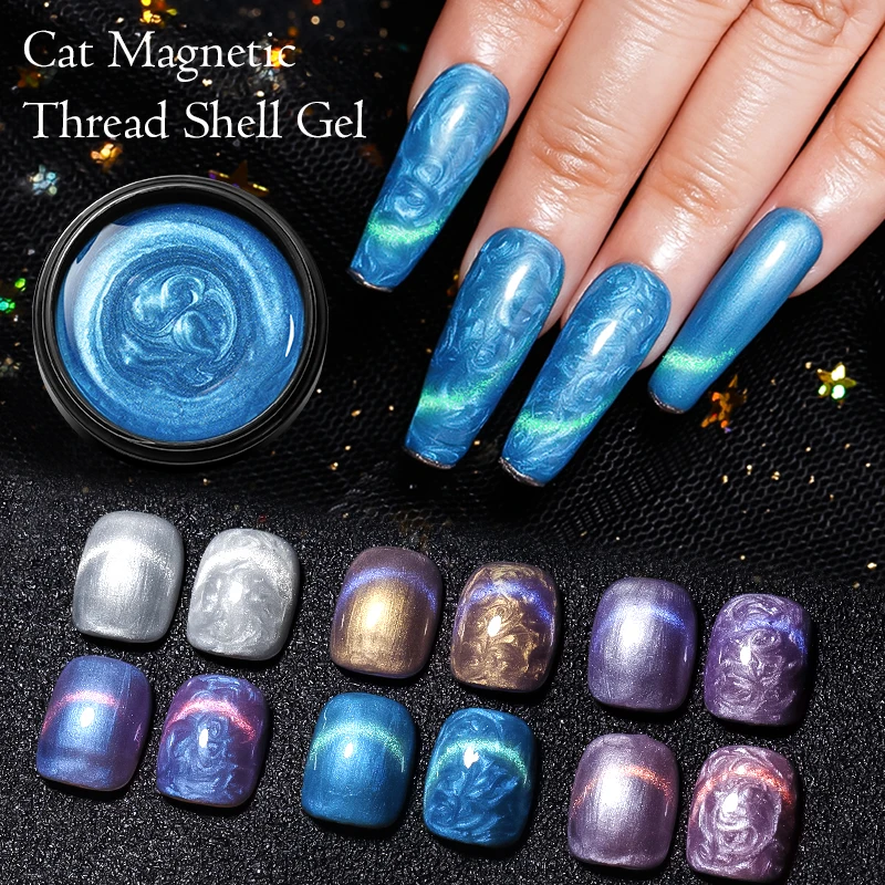 7ML Blue Magnetic Thread Pearl Shell Gel Nail Polish 9D Glitter Vernis Semi Permanent Varnishes UV LED Soak Off Nail Art Gellak
7ML Blue Magnetic Thread Pearl Shell Gel Nail Polish 9D Glitter Vernis Semi Permanent Varnishes UV LED Soak Off Nail Art Gellak