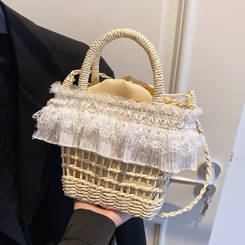Sweet Girl Personality Hand-held Straw Bag Women's Bag 2022 New Fashion Shoulder Bag Woven Versatile Messenger Bucket Bag
Sweet Girl Personality Hand-held Straw Bag Women's Bag 2022 New Fashion Shoulder Bag Woven Versatile Messenger Bucket Bag