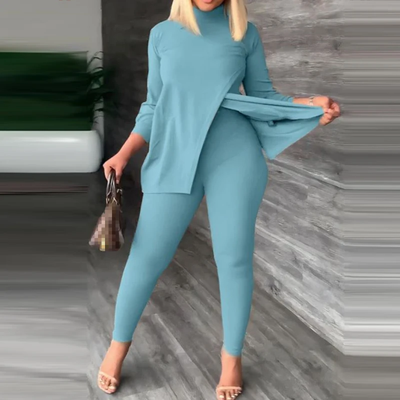 Homewear Simple Solid Color Fashion Women Inside Tee Shirt Suits Casual Long Sleeve T-Shirts + Jogging Pants 2 Piece Set Outfits
Homewear Simple Solid Color Fashion Women Inside Tee Shirt Suits Casual Long Sleeve T-Shirts + Jogging Pants 2 Piece Set Outfits