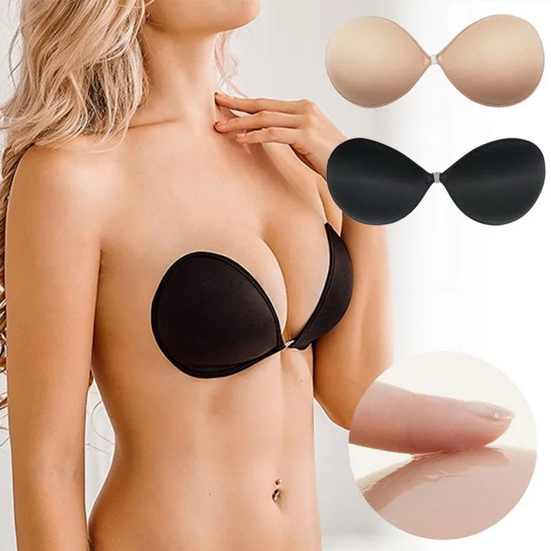 Women Invisible Bra Adhesive Strapless Blackless Seamless Solid Bra Silicone Sticky Bralette Strapless Front Closure Push Up Bra
Women Invisible Bra Adhesive Strapless Blackless Seamless Solid Bra Silicone Sticky Bralette Strapless Front Closure Push Up Bra