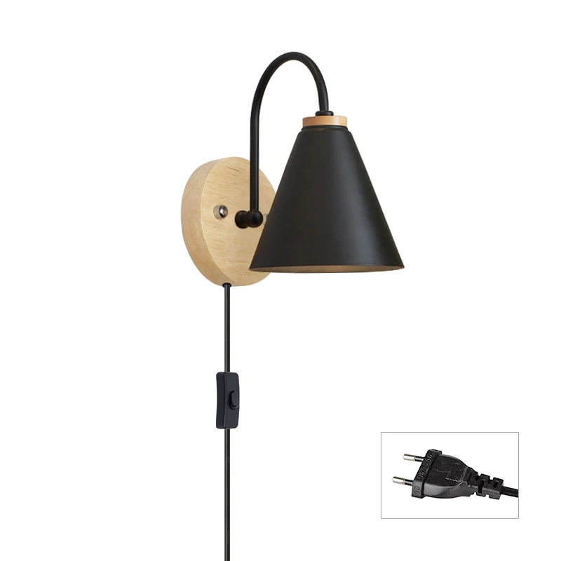 American Style Modern Wall Light Bedroom Bedside Living Room Wall Decor Zipper Switch Black White Plug Wall Lamp Iron Wood E27
American Style Modern Wall Light Bedroom Bedside Living Room Wall Decor Zipper Switch Black White Plug Wall Lamp Iron Wood E27