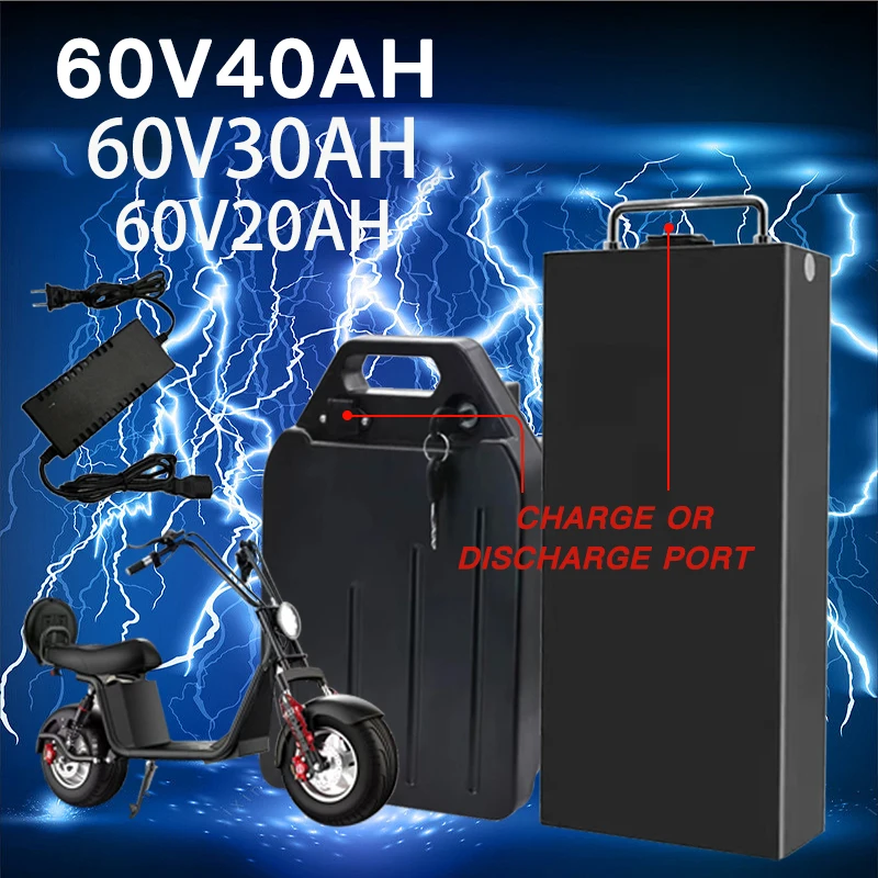 NEW Genuine 60V 40ah 30ah 20ah electric motorcycle waterproof 18650 lithium battery pack 250W~1800W for Citycoco scooter bicycle
NEW Genuine 60V 40ah 30ah 20ah electric motorcycle waterproof 18650 lithium battery pack 250W~1800W for Citycoco scooter bicycle