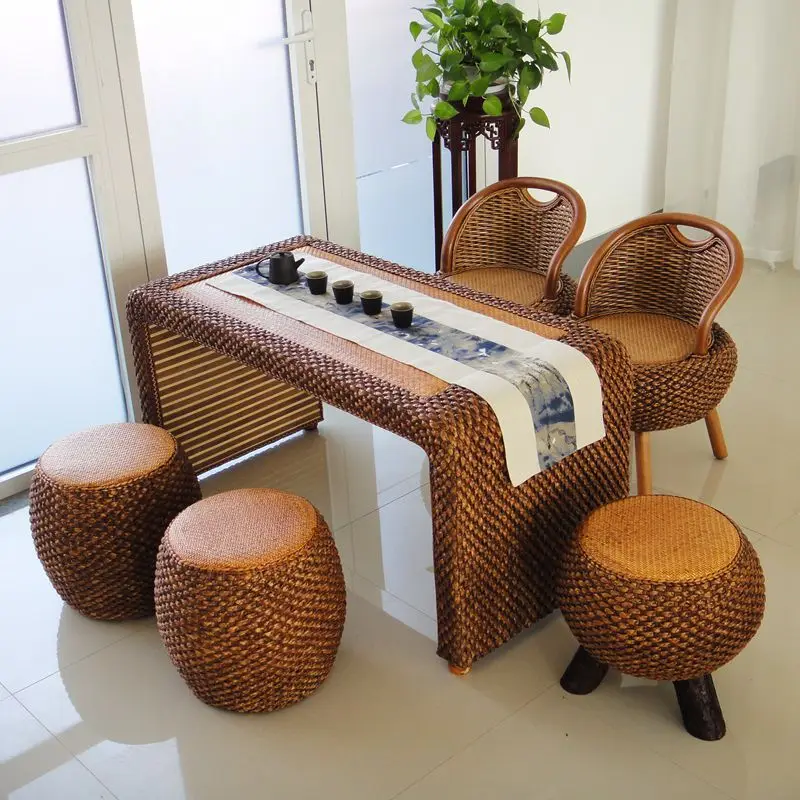 Rattan Balcony Table and Chair Rectangular Retro Tatami Tea Table Small Table Solid Wood Living Room Leisure Tea Table
Rattan Balcony Table and Chair Rectangular Retro Tatami Tea Table Small Table Solid Wood Living Room Leisure Tea Table