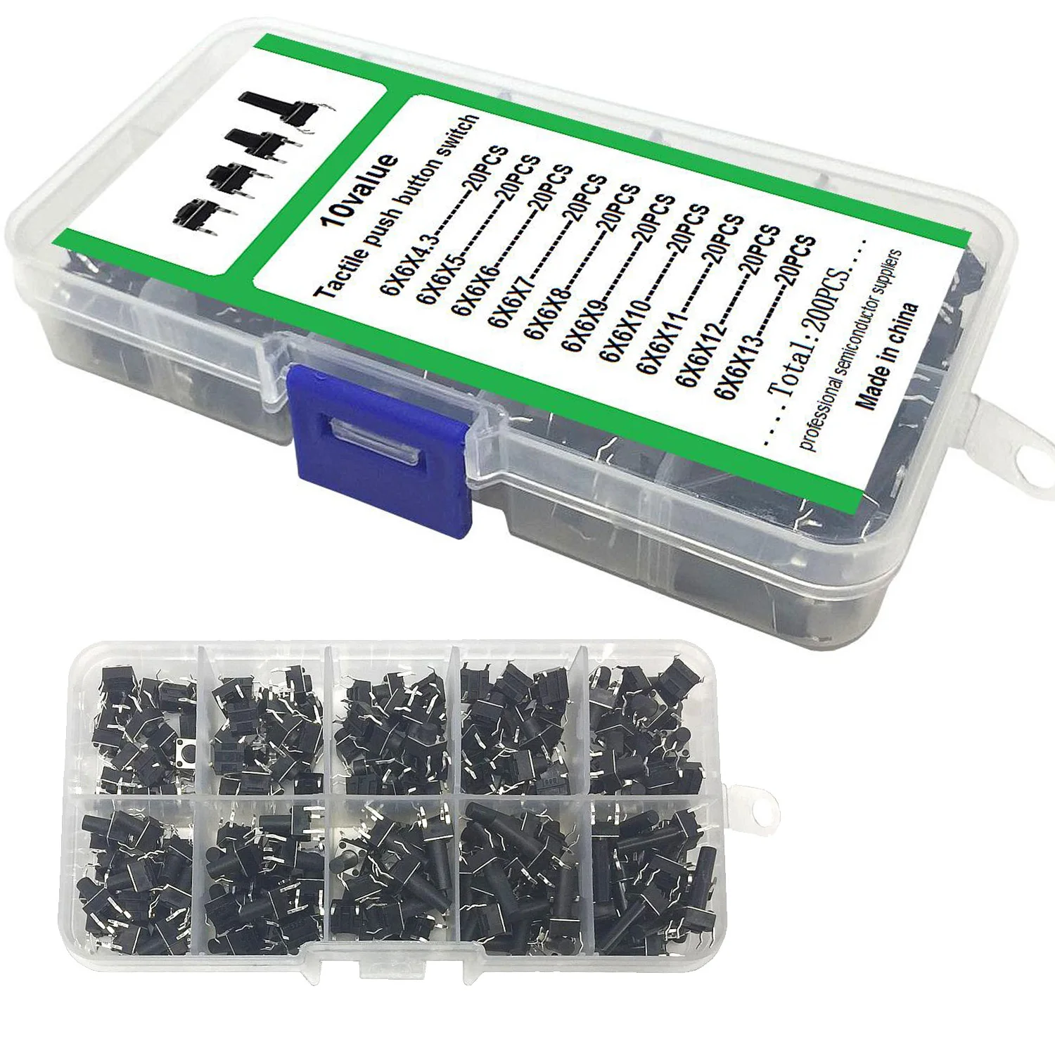Durable Portable Practical Useful Tactile Switches 100Pcs 4-Pins Accessories Kit Parts Plastics+Metal Replacement
Durable Portable Practical Useful Tactile Switches 100Pcs 4-Pins Accessories Kit Parts Plastics+Metal Replacement