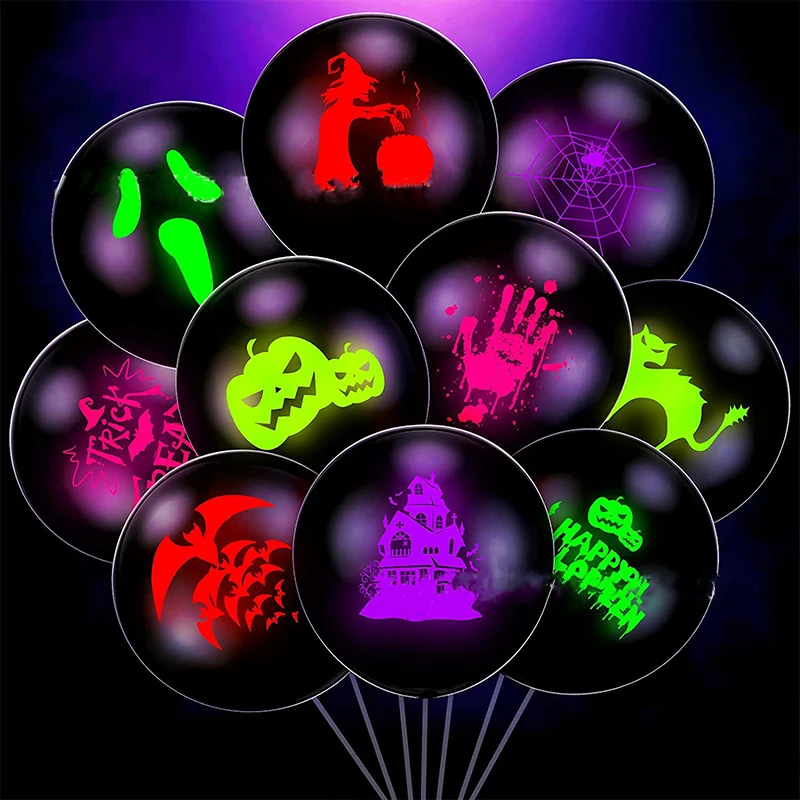 25pcs Halloween Fluorescent Ghost Bat Spider Witch Balloon Luminous Pumpkin Head Balon Trick Or Treat Ghost Festival Supplies
25pcs Halloween Fluorescent Ghost Bat Spider Witch Balloon Luminous Pumpkin Head Balon Trick Or Treat Ghost Festival Supplies