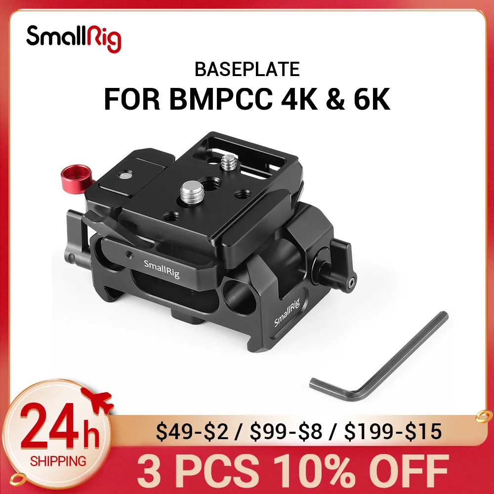 SmallRig Camera Plate Rig Baseplate Kit for Blackmagic Design Pocket Cinema Camera 4K / 6K (for Manfrotto 501PL Compatible) 2266
SmallRig Camera Plate Rig Baseplate Kit for Blackmagic Design Pocket Cinema Camera 4K / 6K (for Manfrotto 501PL Compatible) 2266