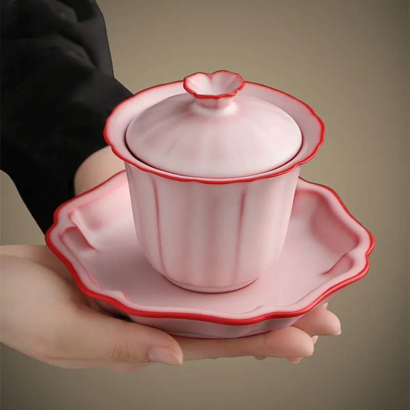 Ru Kiln Gaiwan Teacup Pink Lotus Kung Fu Tea Set Ceramic Tea Cup Tea Bowl Women Gaiwan Tea Set Chinese Tea Cup Teaware Gift Box
Ru Kiln Gaiwan Teacup Pink Lotus Kung Fu Tea Set Ceramic Tea Cup Tea Bowl Women Gaiwan Tea Set Chinese Tea Cup Teaware Gift Box